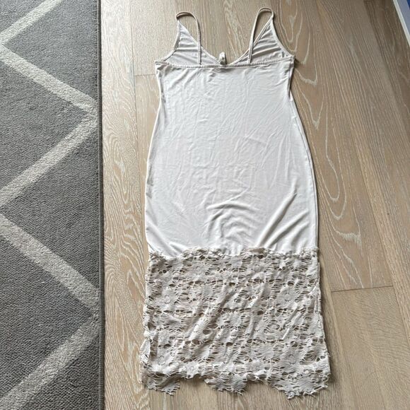 Intimately Free People Lace Trim Nightgown/Slip Cream/White SzXS - Picture 8 of 11
